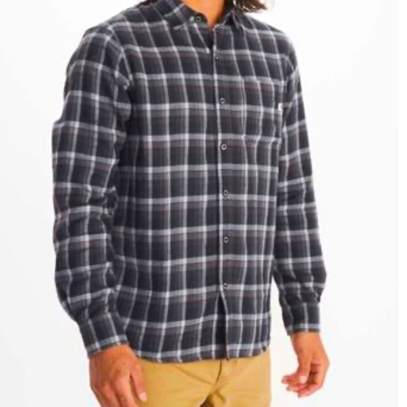 Marmot Fairfax Midweight Flannel size large black - Picture 2 of 10